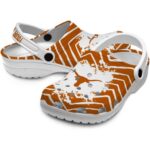 Personalized Texas Longhorns Zigzag Paint Burst Crocs Best selling