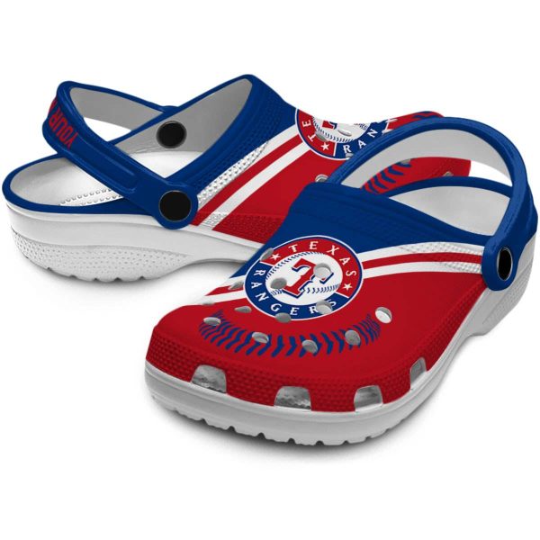 Personalized Texas Rangers Baseball Motif Crocs Latest Model