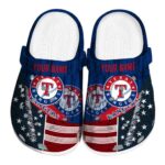 Personalized Texas Rangers Star Spangled Side Pattern Crocs Best selling