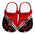 Personalized Texas Tech Red Raiders Baseball Motif Crocs Best selling