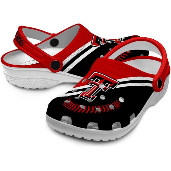 Personalized Texas Tech Red Raiders Baseball Motif Crocs Latest Model