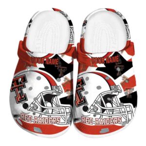 Personalized Texas Tech Red Raiders Football Helmet Crocs Best selling