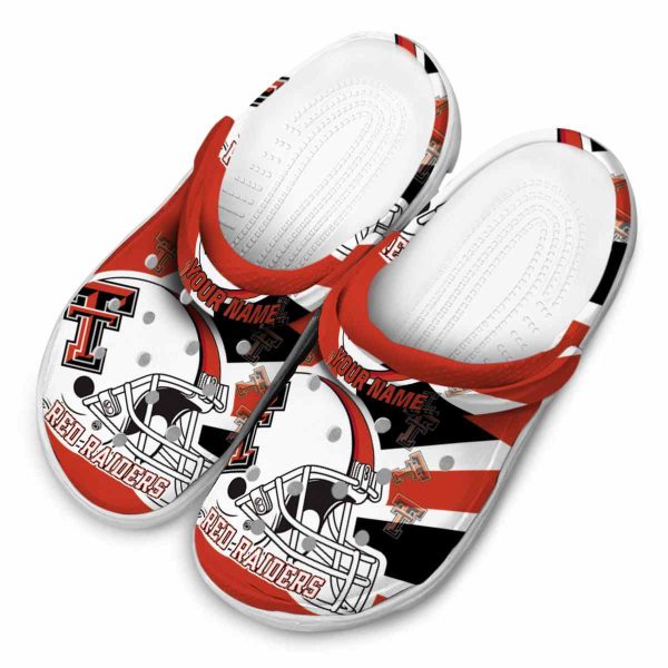 Personalized Texas Tech Red Raiders Football Helmet Crocs Trendy