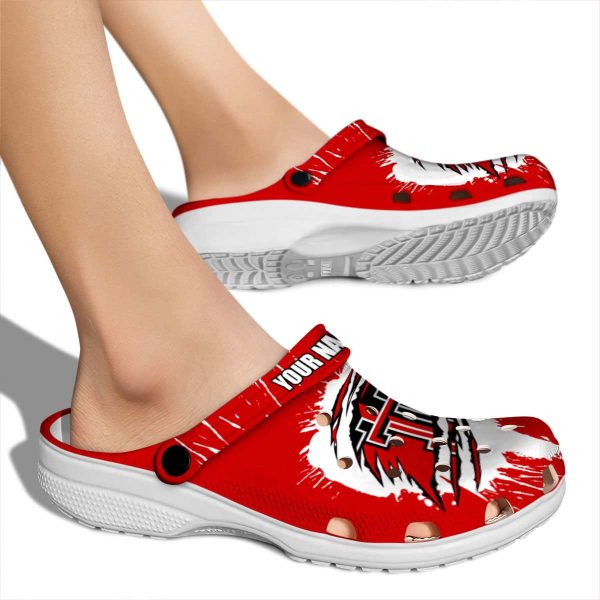 Personalized Texas Tech Red Raiders Splash Motif Background Crocs High quality