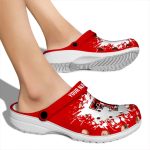 Personalized Texas Tech Red Raiders Splatter Background Crocs Best selling