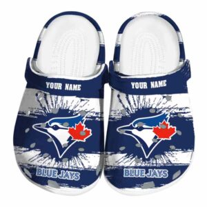 Personalized Toronto Blue Jays Paint Splatter Graphics Crocs Best selling