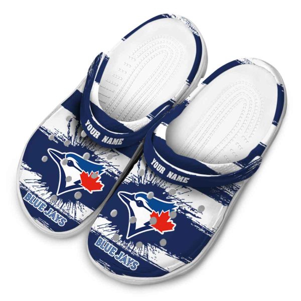 Personalized Toronto Blue Jays Paint Splatter Graphics Crocs Trendy