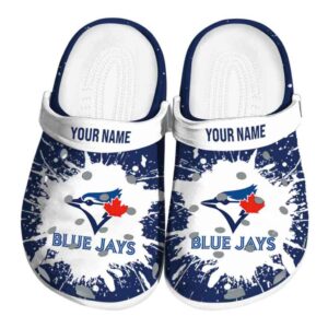 Personalized Toronto Blue Jays Splash Art Crocs Best selling