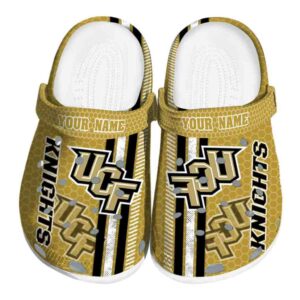 Personalized UCF Knights Contrasting Stripes Crocs Best selling