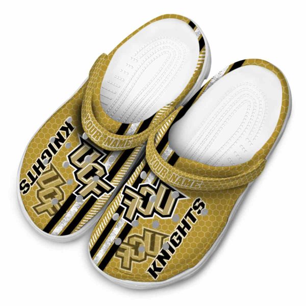 Personalized UCF Knights Contrasting Stripes Crocs Trendy