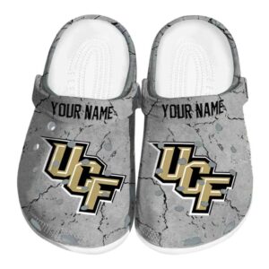 Personalized UCF Knights Cracked Texture Crocs Best selling
