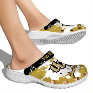 Personalized UCF Knights Splatter Pattern Crocs High quality