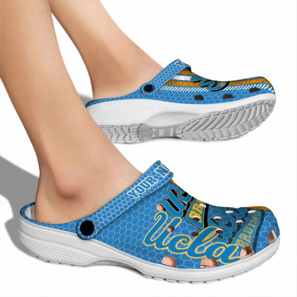 Personalized UCLA Bruins Contrasting Stripes Crocs High quality