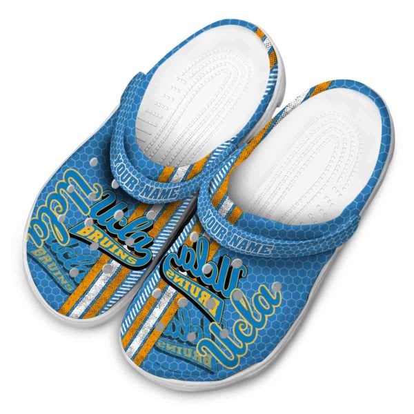 Personalized UCLA Bruins Contrasting Stripes Crocs Trendy