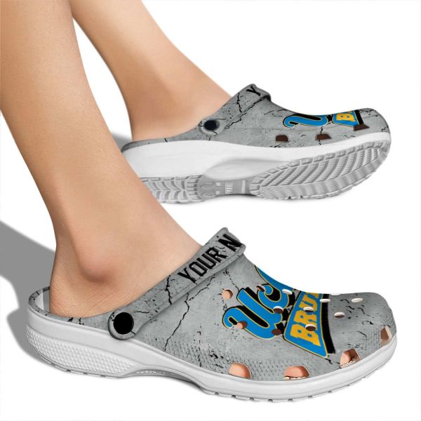 Personalized UCLA Bruins Cracked Texture Crocs High quality