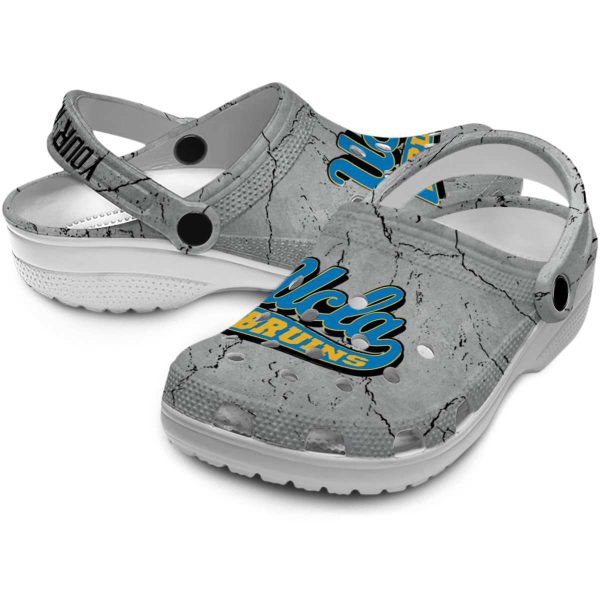 Personalized UCLA Bruins Cracked Texture Crocs Latest Model