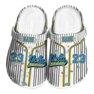 Personalized UCLA Bruins Pinstripe Pattern Crocs Best selling