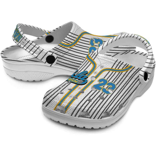 Personalized UCLA Bruins Pinstripe Pattern Crocs Latest Model
