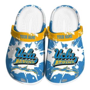 Personalized UCLA Bruins Splatter Pattern Crocs Best selling