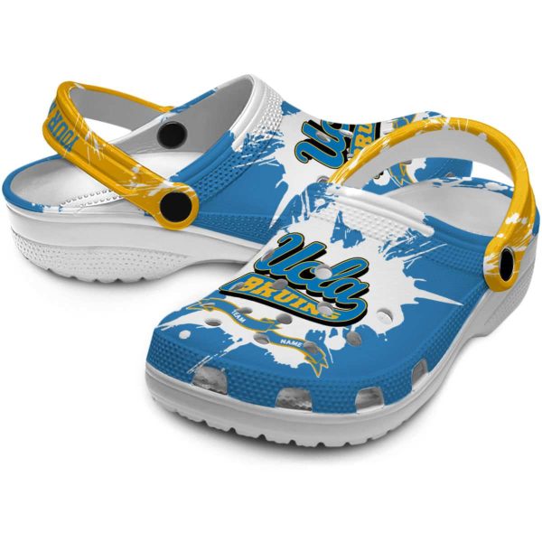 Personalized UCLA Bruins Splatter Pattern Crocs Latest Model