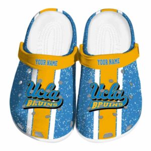 Personalized UCLA Bruins Vertical Stripes Crocs Best selling