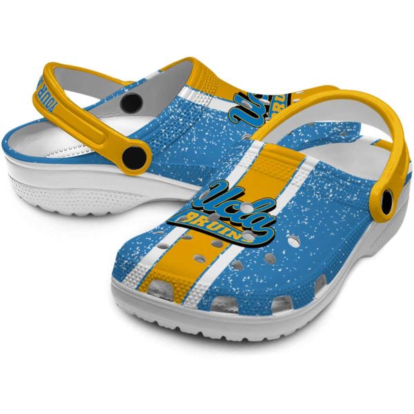 Personalized UCLA Bruins Vertical Stripes Crocs Latest Model