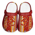 Personalized USC Trojans Contrasting Stripes Crocs Best selling