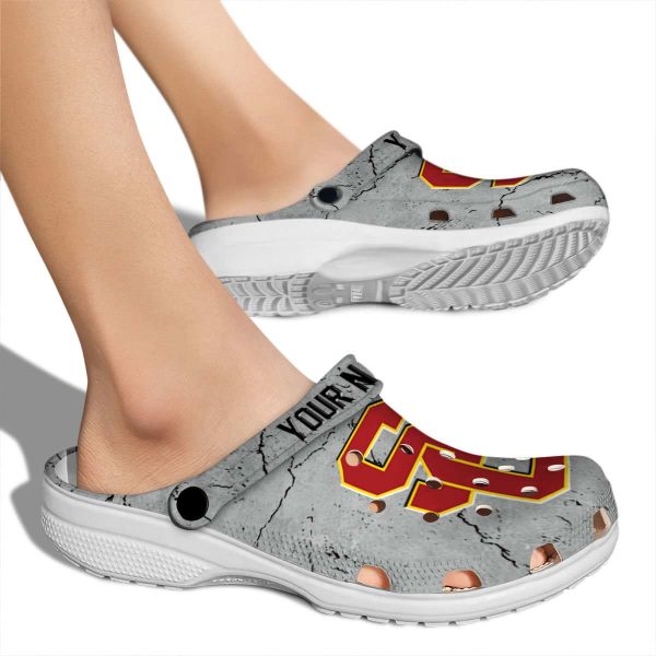 Personalized USC Trojans Cracked Texture Crocs High quality