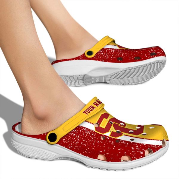 Personalized USC Trojans Vertical Stripes Crocs High quality