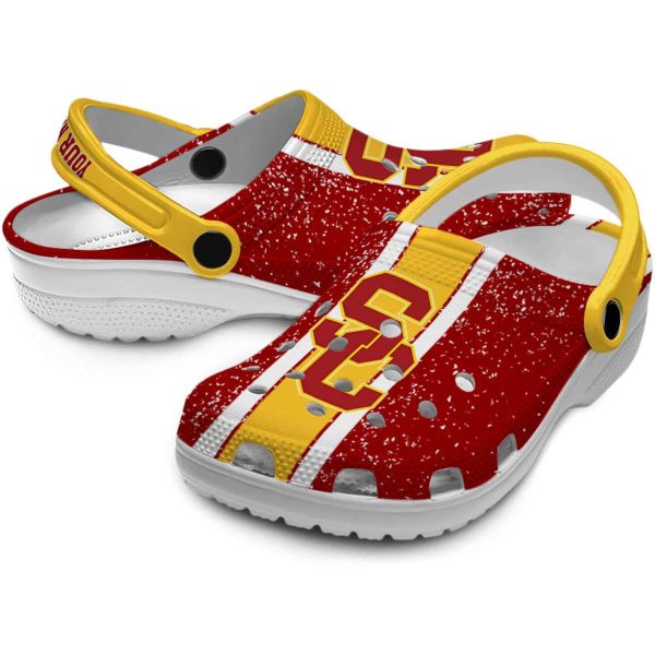 Personalized USC Trojans Vertical Stripes Crocs Latest Model