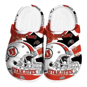 Personalized Utah Utes Football Helmet Crocs Best selling