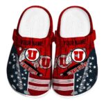 Personalized Utah Utes Star Spangled Side Pattern Crocs Best selling