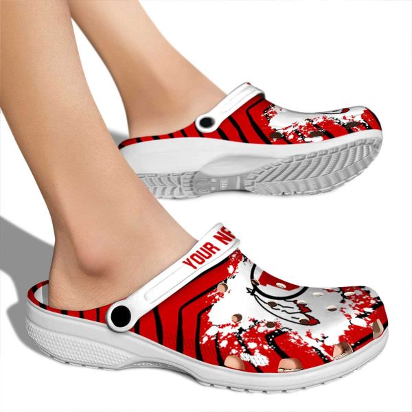 Personalized Utah Utes Zigzag Paint Burst Crocs High quality