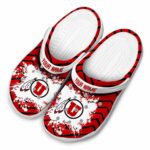 Personalized Utah Utes Zigzag Paint Burst Crocs Best selling