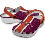 Personalized Virginia Tech Hokies Vertical Stripes Crocs Best selling
