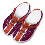 Personalized Virginia Tech Hokies Vertical Stripes Crocs Best selling