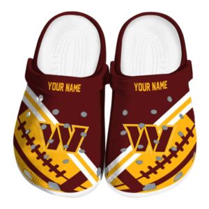 Personalized Washington Commanders Football Motif Crocs Best selling