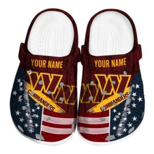 Personalized Washington Commanders Star Spangled Side Pattern Crocs Best selling