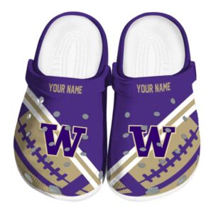 Personalized Washington Huskies Football Motif Crocs Best selling