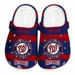Personalized Washington Nationals Paint Splatter Graphics Crocs Best selling