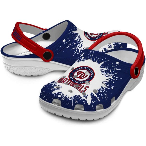 Personalized Washington Nationals Splash Art Crocs Latest Model