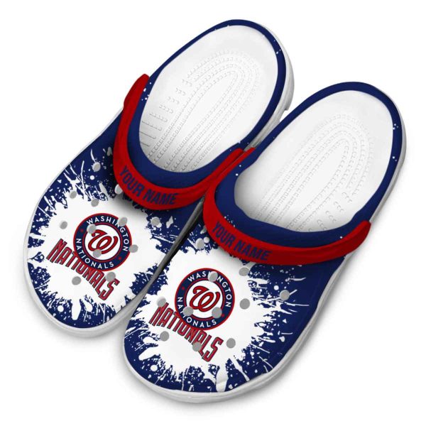 Personalized Washington Nationals Splash Art Crocs Trendy