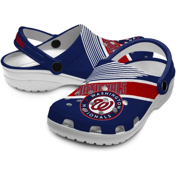 Personalized Washington Nationals Vibrant Dual Tone Crocs Latest Model