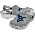 Personalized West Virginia Mountaineers Cracked Texture Crocs Best selling
