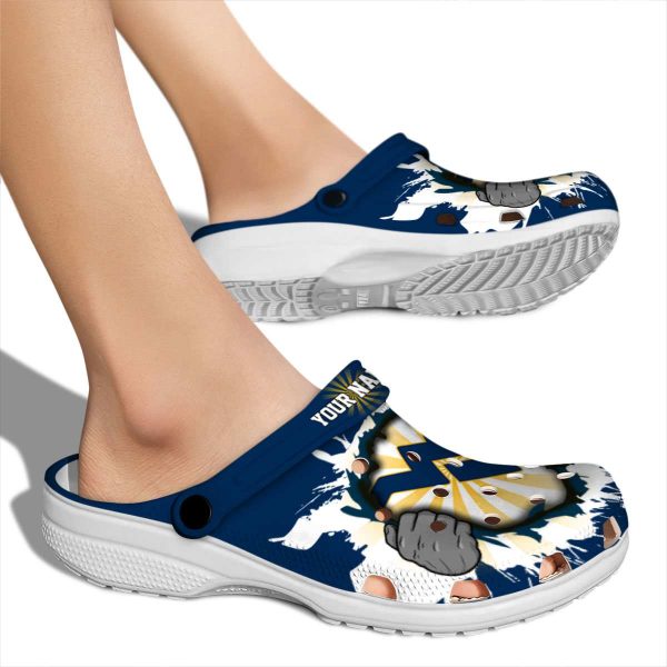 Personalized West Virginia Mountaineers Gripping Hand Crocs High quality