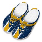 Personalized West Virginia Mountaineers Vertical Stripes Crocs Best selling