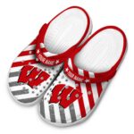 Personalized Wisconsin Badgers Star Spangled Graphic Crocs Best selling