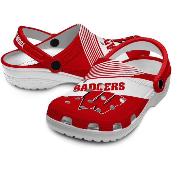 Personalized Wisconsin Badgers Vibrant Dual Tone Crocs Latest Model