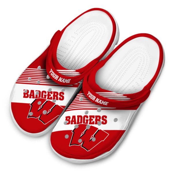 Personalized Wisconsin Badgers Vibrant Dual Tone Crocs Trendy