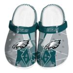 Philadelphia Eagles Geometric Background Crocs Best selling